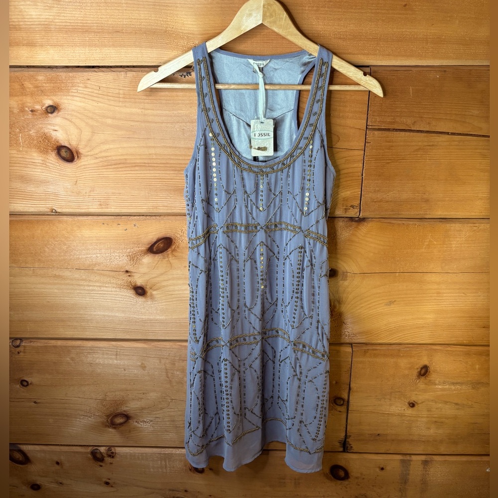 XS Fossil Beaded Sequin Flapper Dress